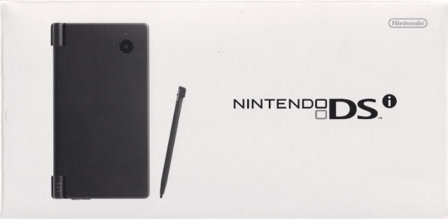 Black Nintendo DS System box art for Nintendo DS